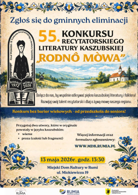 55 KONKURS RECYTATORSKI LITERATURY KASZUBSKIEJ „RODNÔ MÒWA”
