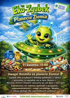 Darmowy spektakl dla dzieci „Eko-Zgubek na planecie Ziemia”
