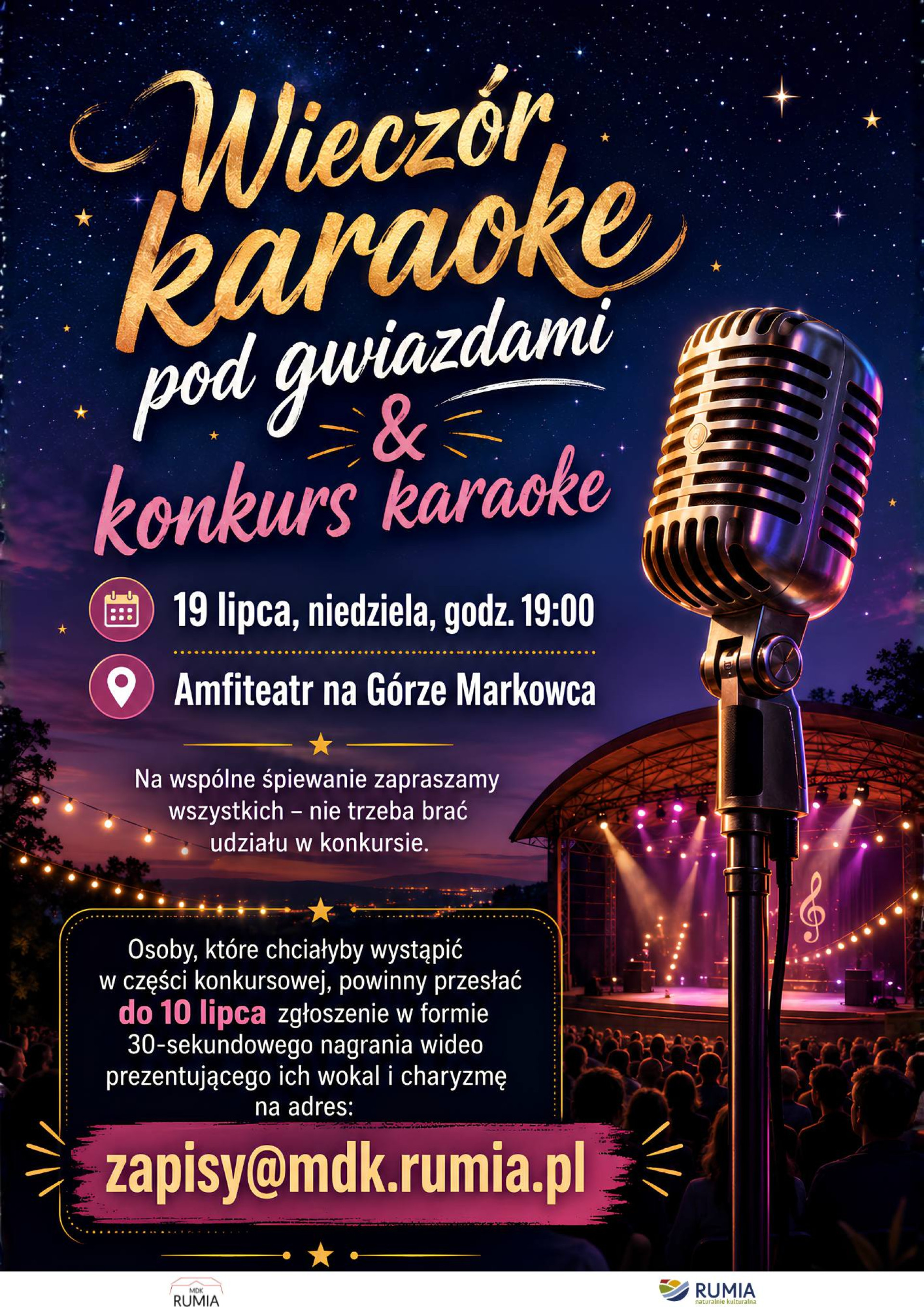 ODWOŁANE - Wieczór Karaoke pod gwiazdami