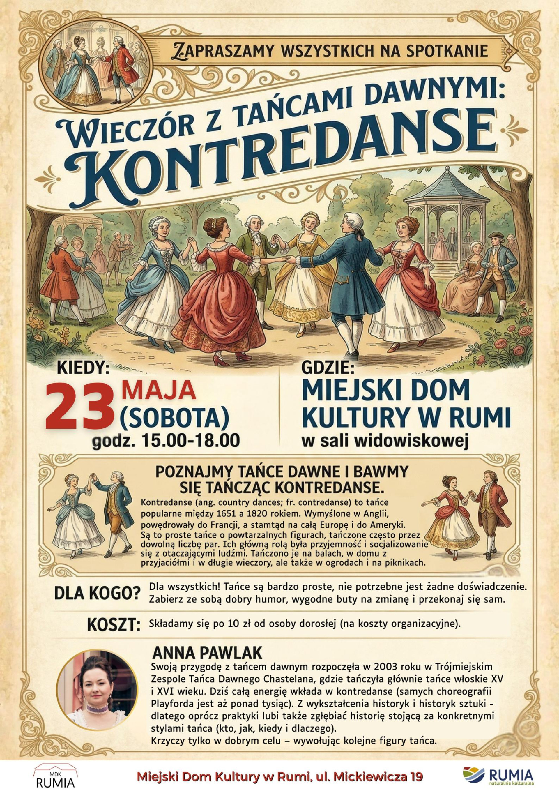 Kontredanse, czyli tańce dawne dla każdego