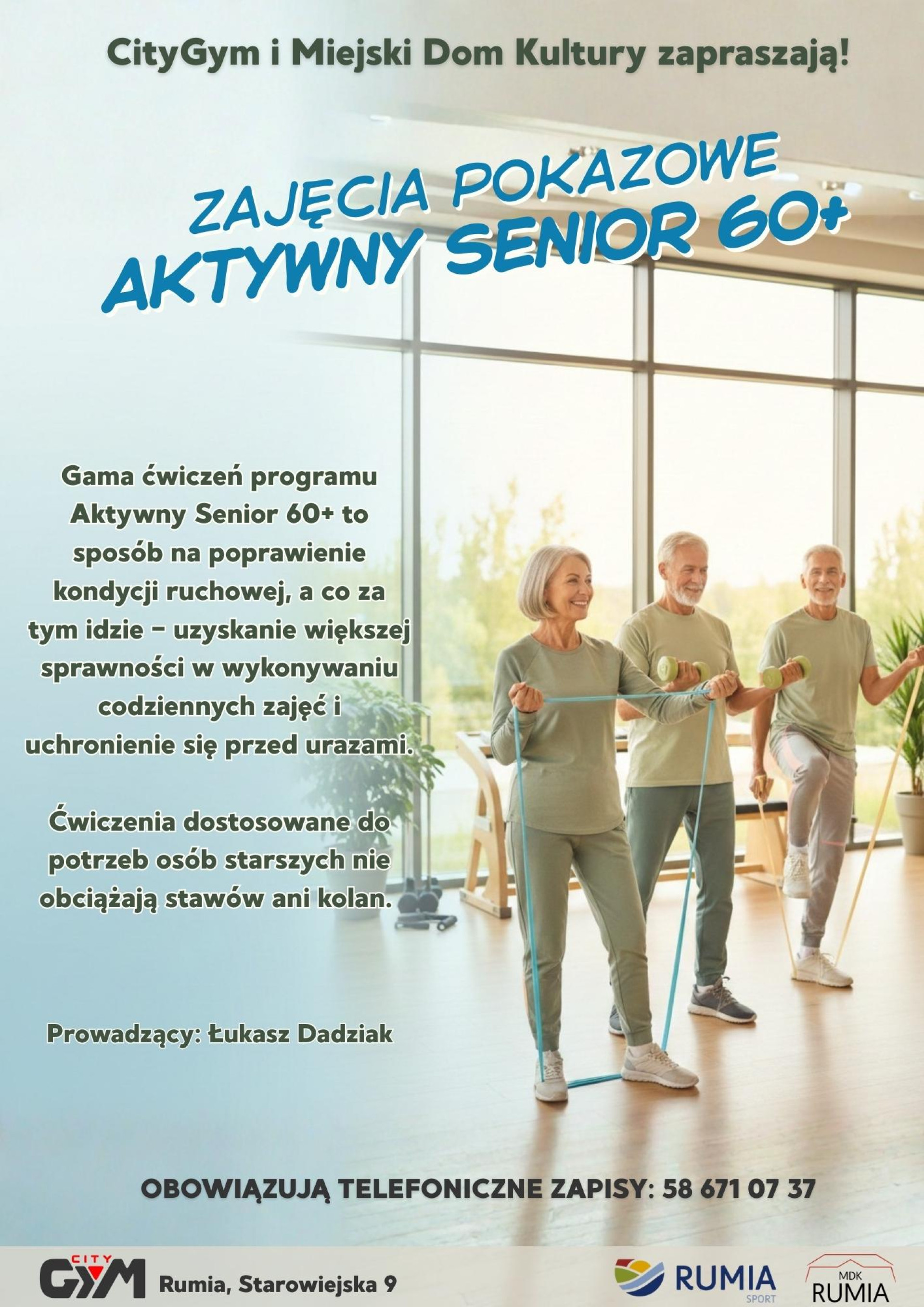 AKTYWNY SENIOR - darmowe zajęcia pokazowe