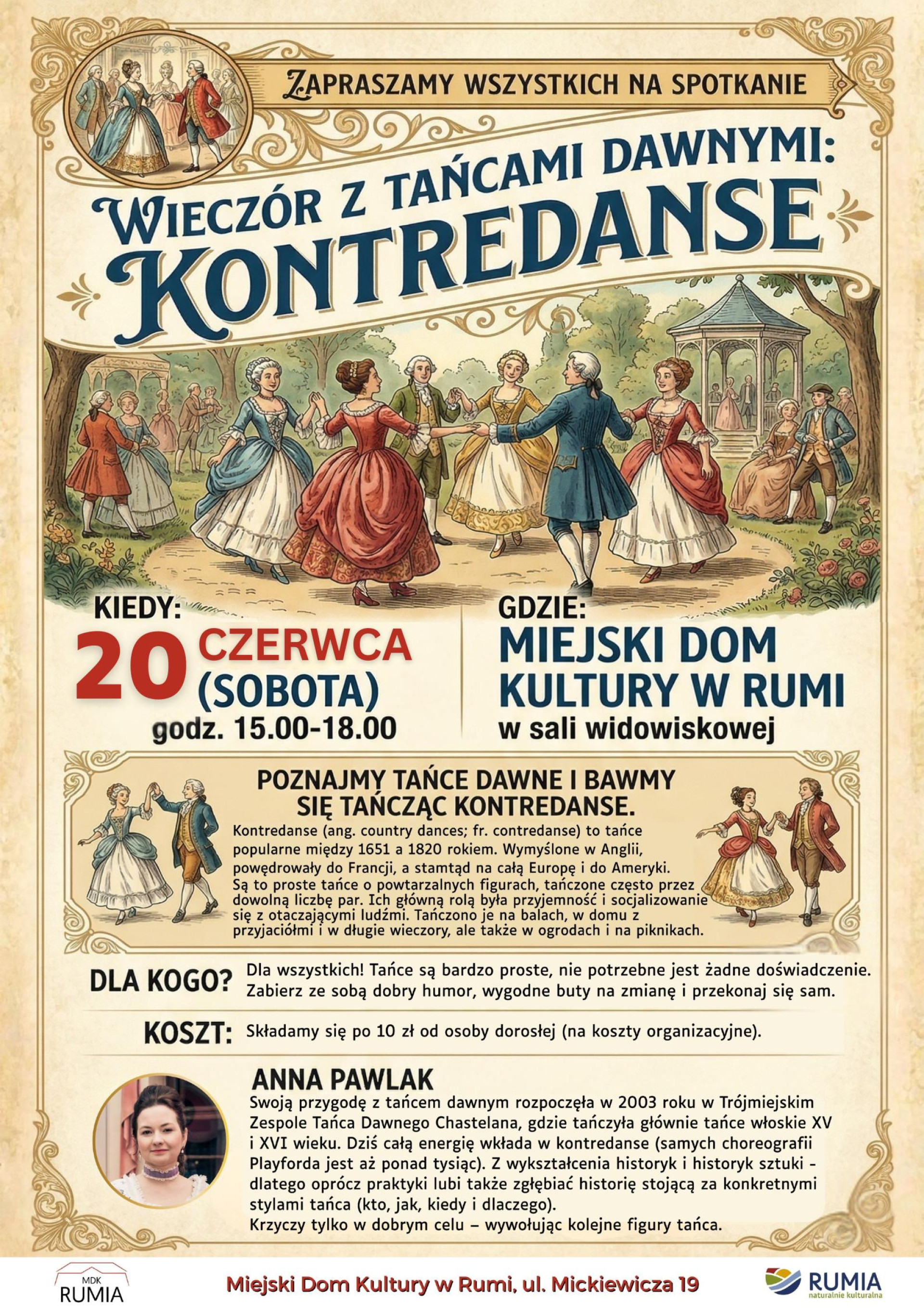 Kontredanse, czyli tańce dawne dla każdego