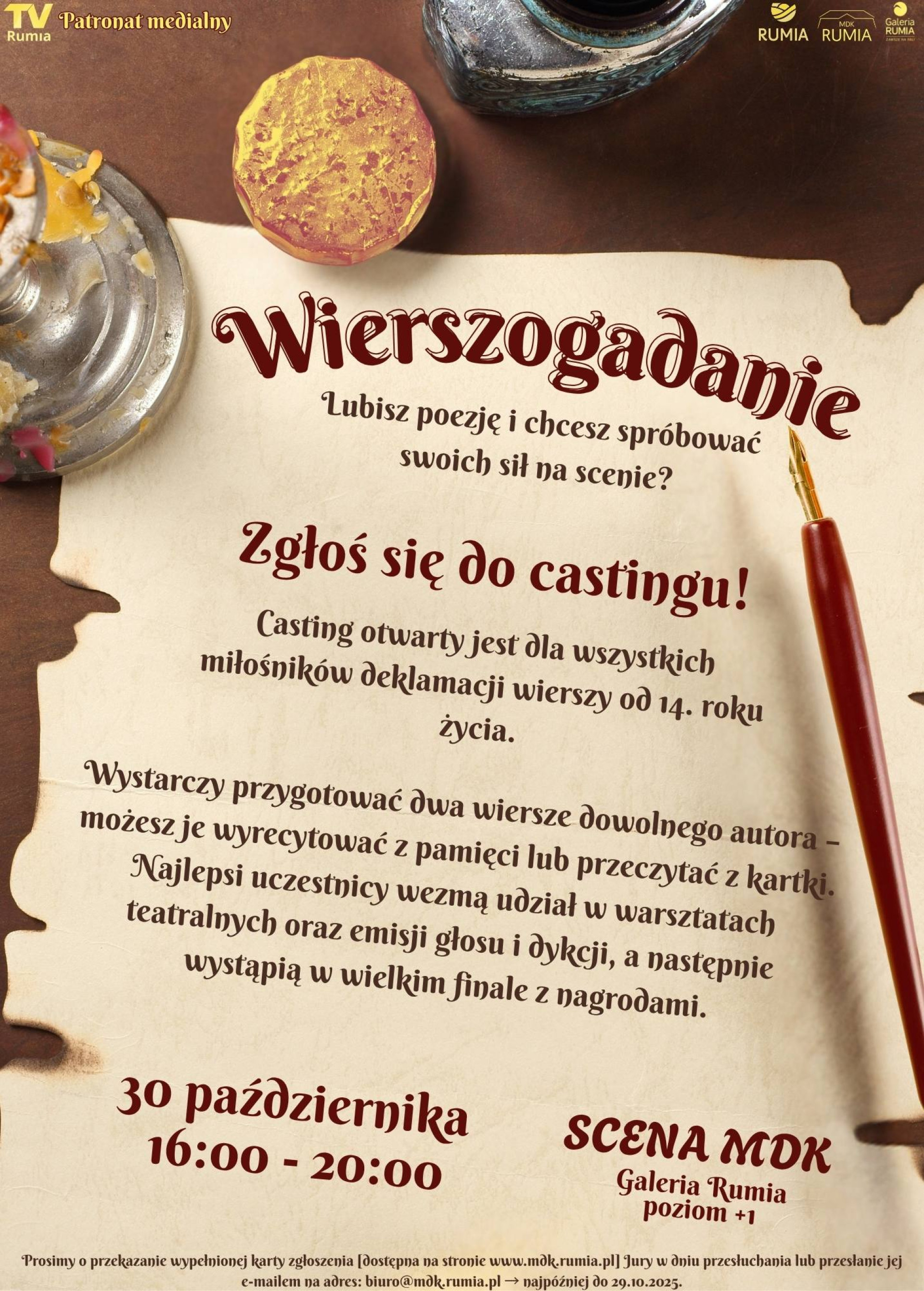 WIERSZOGADANIE 2025 - casting