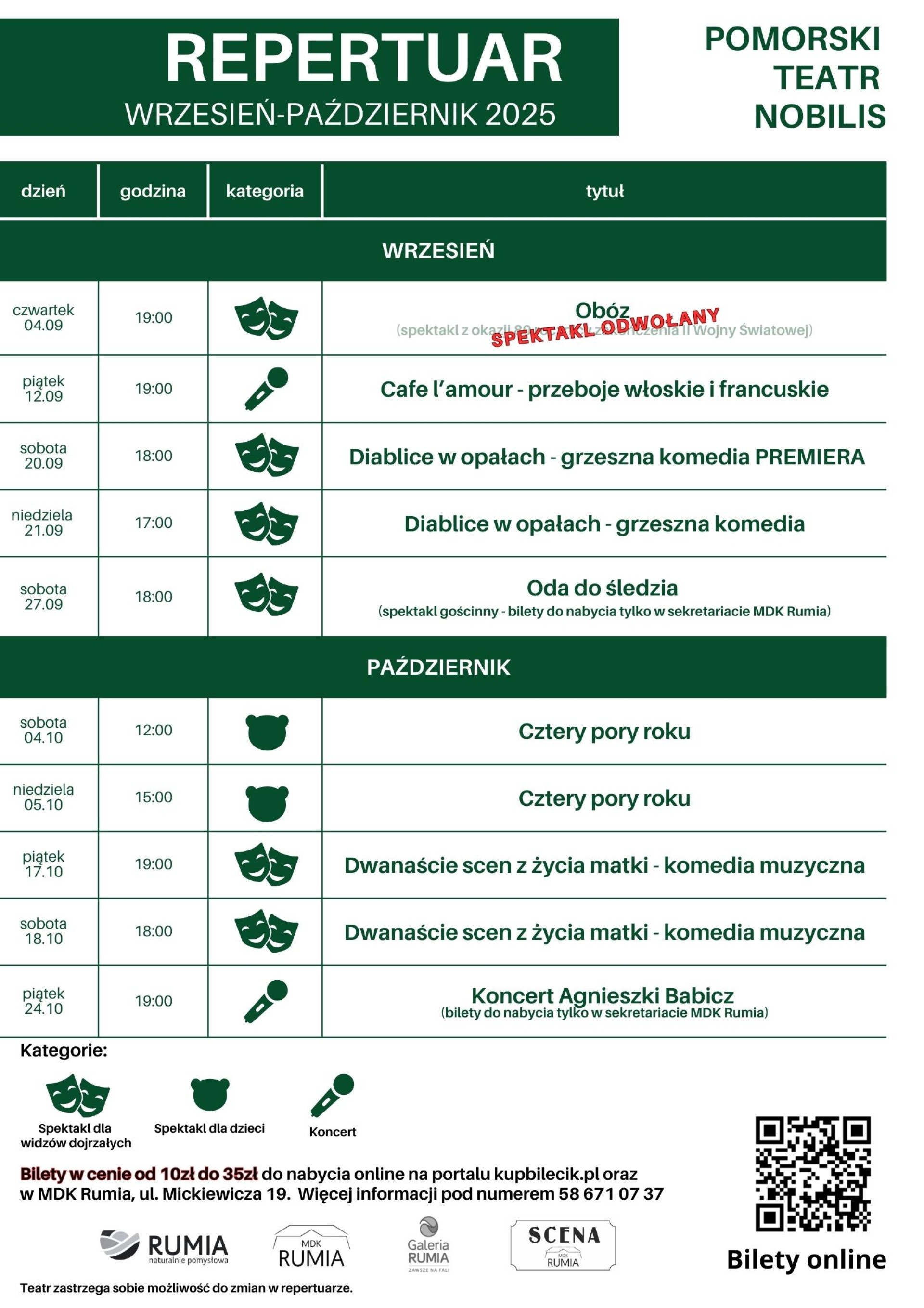 Jesień z Pomorskim Teatrem Nobilis!