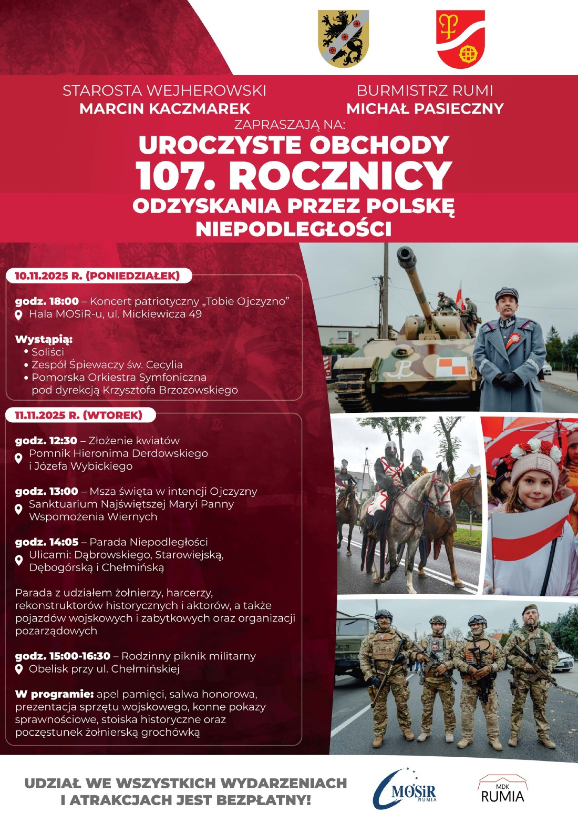 107 rocznica odzyskania przez Polskę niepodległości